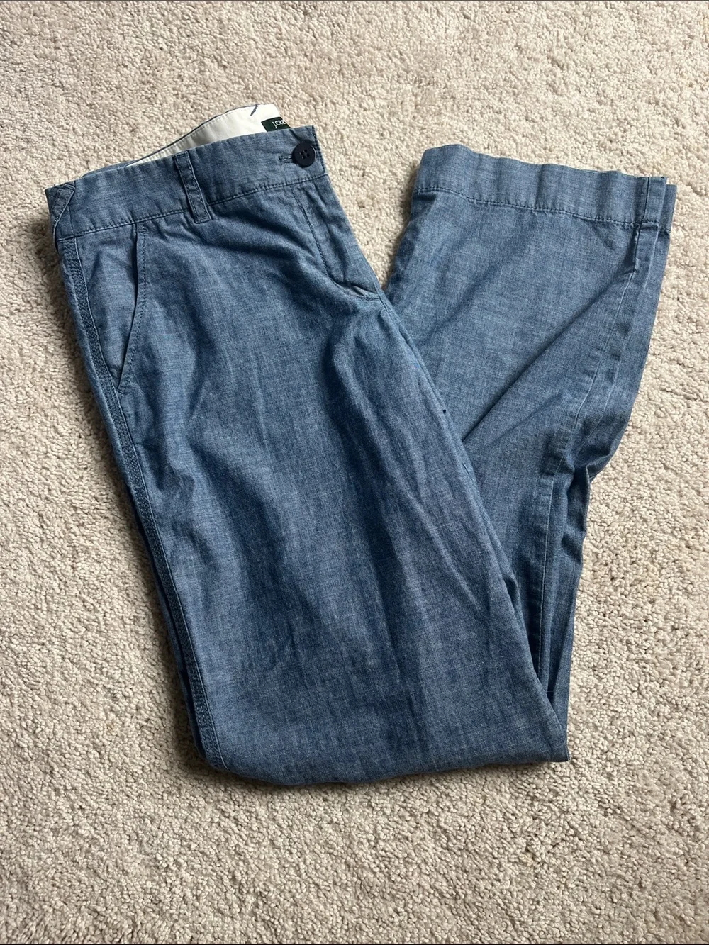 J. Crew Light Blue Chambray Trousers